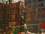 Concrete elevator shaft construction
